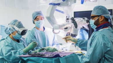 Photo of Apple Vision Pro is worn by medical staff during spine surgery